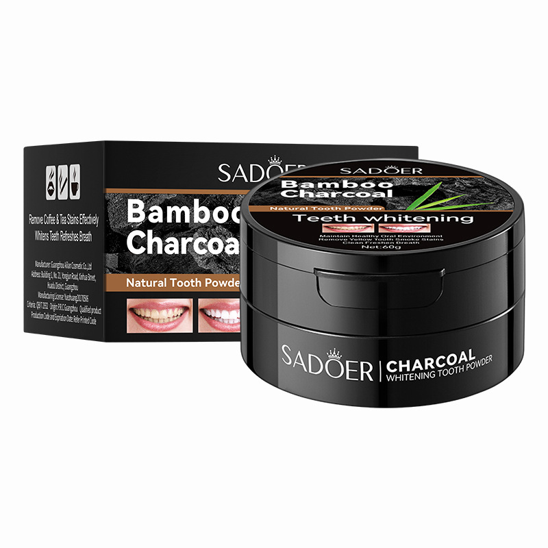 Whitening Powder Activated - 60g Polvere Sbiancante Per Denti Carbone