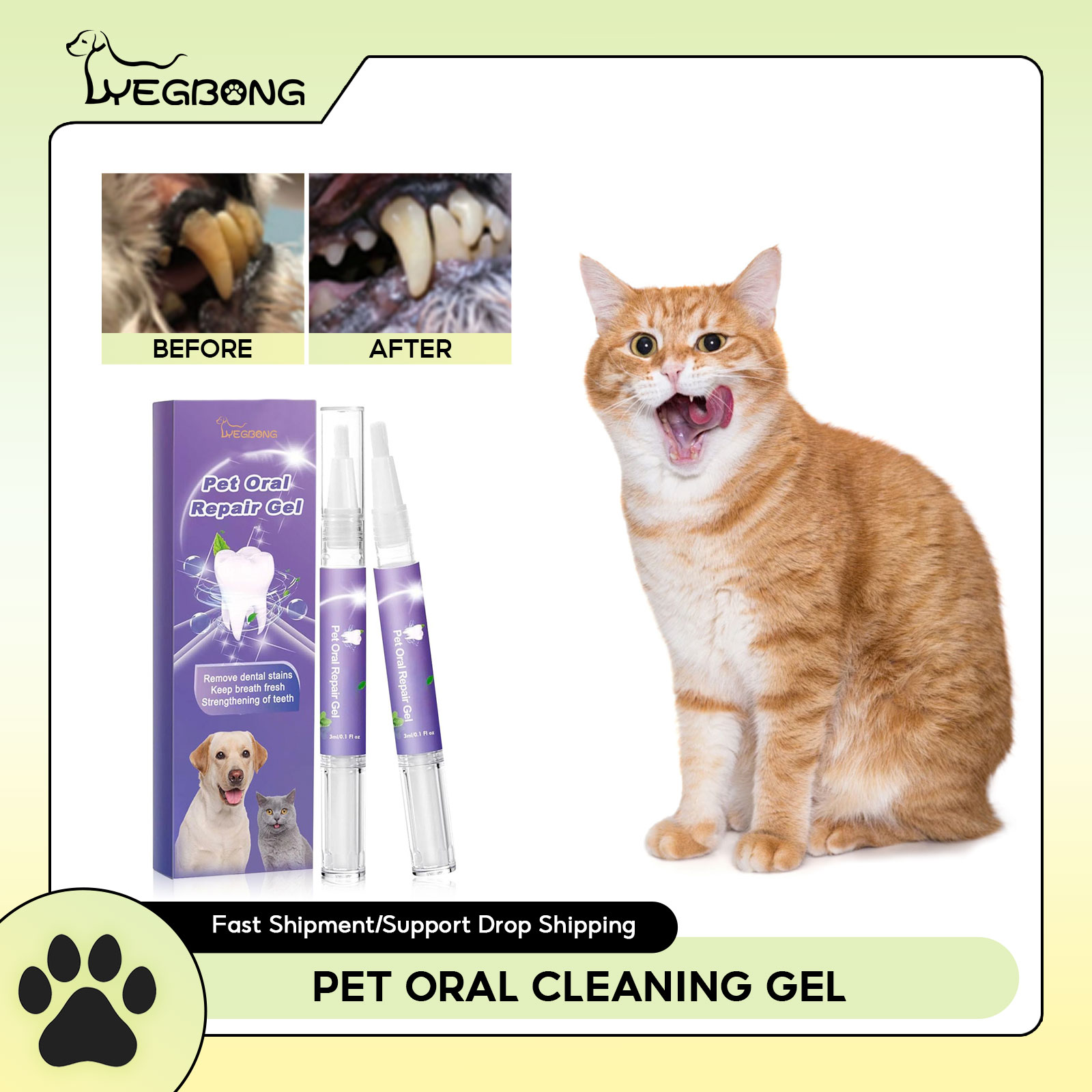 Teeth Whitening Hismile - Gel per la riparazione orale dell'animale